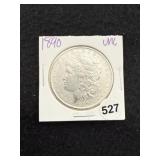 1890 UNC Morgan Silver Dollar Coin