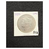 1900 UNC Morgan Silver Dollar Coin