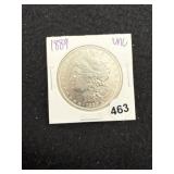 1889 UNC Morgan Silver Dollar Coin