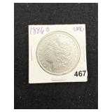 1886 O UNC Morgan Silver Dollar Coin