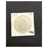 1889 UNC Morgan Silver Dollar Coin