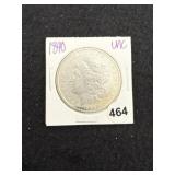 1890 UNC Morgan Silver Dollar Coin