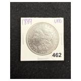 1889 UNC Morgan Silver Dollar Coin