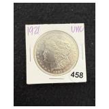 1921 UNC Morgan Silver Dollar Coin