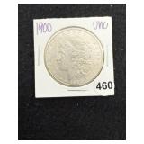 1900 UNC Morgan Silver Dollar Coin