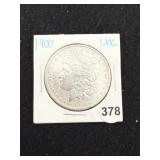 1900 UNC Morgan Silver Dollar Coin