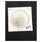 1885 UNC Morgan Silver Dollar Coin