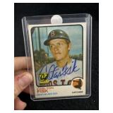 Carlton Fisk Hand Signed Authentic Autograph