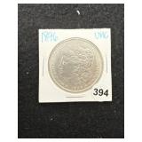 1896 UNC Morgan Silver Dollar Coin