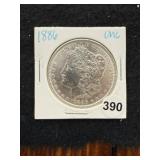 1886 UNC Morgan Silver Dollar Coin