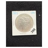 1897 UNC Morgan Silver Dollar Coin