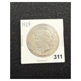 1924 Peace Silver Dollar Coin