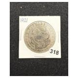 1921 Morgan Silver Dollar Coin