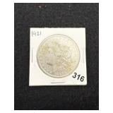 1921 Morgan Silver Dollar Coin