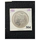 1900 UNC Morgan Silver Dollar Coin