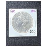 1900 UNC Morgan Silver Dollar Coin