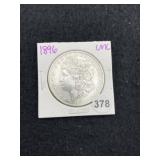 1896 UNC Morgan Silver Dollar Coin