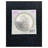 1886 UNC Morgan Silver Dollar Coin