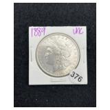 1889 UNC Morgan Silver Dollar Coin