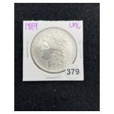 1889 UNC Morgan Silver Dollar Coin