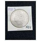 1921 S Morgan Silver Dollar Coin