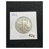 1943 Walking Liberty Half Dollar Silver Coin