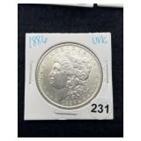 1886 UNC Morgan Silver Dollar Coin