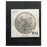 1922 Peace Silver Dollar Coin
