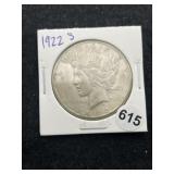 1922 S Peace Silver Dollar Coin