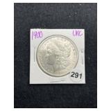 1900 UNC Morgan Silver Dollar Coin