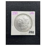 1889 UNC Morgan Silver Dollar Coin