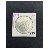 1884 UNC Morgan Silver Dollar Coin