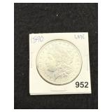 1890 UNC Morgan Silver Dollar Coin