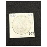 1880 UNC Morgan Silver Dollar Coin