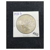 1922 S Peace Silver Dollar Coin