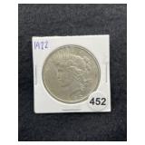 1922 Peace Silver Dollar Coin