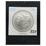1885 UNC Morgan Silver Dollar Coin