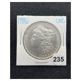 1886 UNC Morgan Silver Dollar Coin