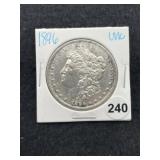 1896 UNC Morgan Silver Dollar Coin