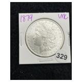 1879 UNC Morgan Silver Dollar Coin