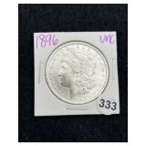 1896 UNC Morgan Silver Dollar Coin