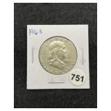 1963 Franklin Half Dollar Silver Coin