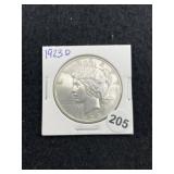 1923 D Peace Silver Dollar Coin