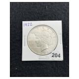 1922 Peace Silver Dollar Coin