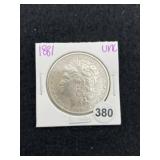 1881 UNC Morgan Silver Dollar Coin