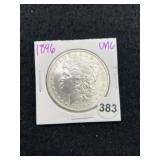 1896 UNC Morgan Silver Dollar Coin