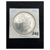 1885 UNC Morgan Silver Dollar Coin