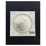 1888 UNC Morgan Silver Dollar Coin