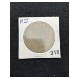 1922 Peace Silver Dollar Coin