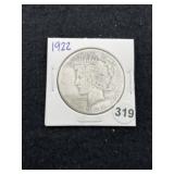1922 Peace Silver Dollar Coin